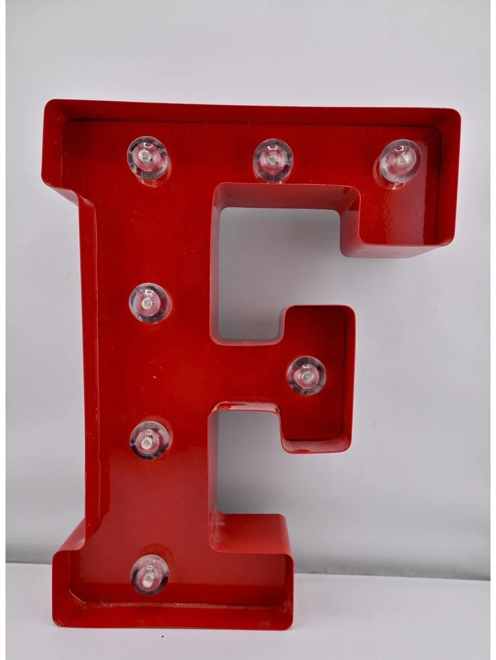 F and G Alphabet LED Letter Sign Red Metal English Letters Hanging Lights 10